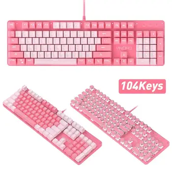 

ZK-4 104Pcs/Set Wired LED Light Gaming Mechanical Keyboard for Desktop Computer