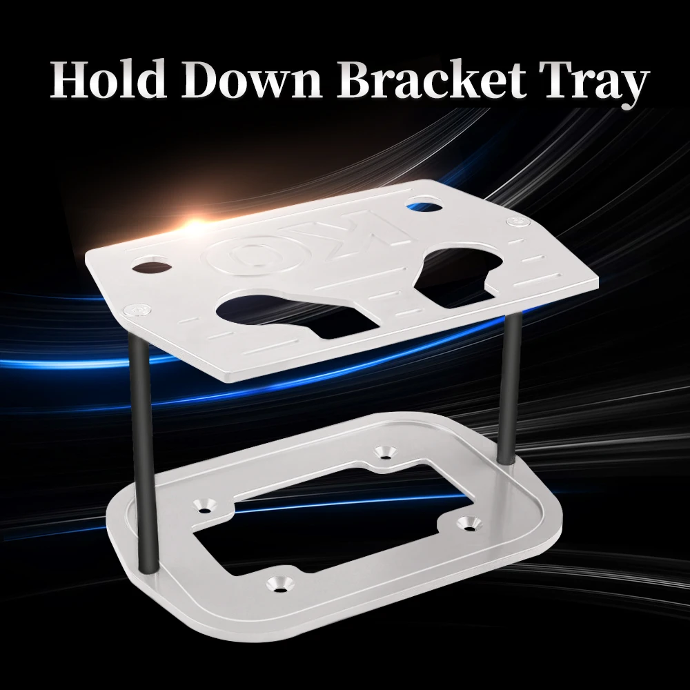 

Ball Milled Billet Aluminum Hold Down Bracket Tray For Battery 34&78 Sliver
