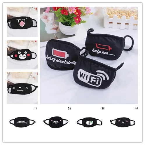 1PCS Funny Cotton Kpop Mouth Face Mask Dustproof Unisex Cartoon Cute Women Men Muffle Face Mouth Masks Hot Sale