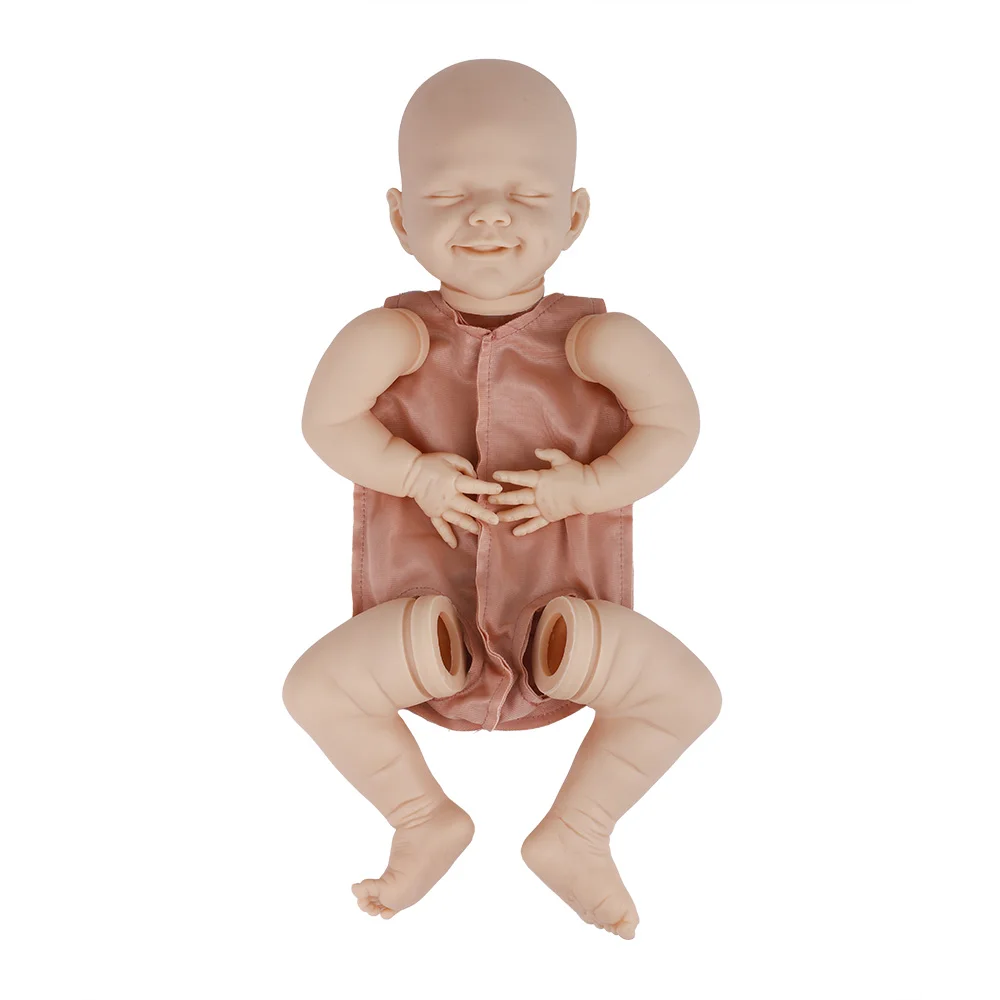 20inch Bebe Reborn Lifelike Newborn Baby Unpainted Unfinished Doll Parts DIY Blank Doll Kit Sleeping April Vinyl Doll In Stock