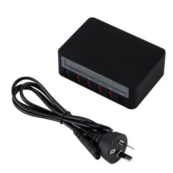 

5 Ports QC3.0 USB +Type-C Fast Charge HUB With LCD Display For iPad For Samsung