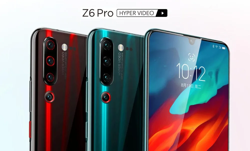 Lenovo Z6 Pro с глобальной прошивкой, 6 ГБ, 128 ГБ, Android P ZUI, 11, 6,39 дюймов, Snapdragon 855, мобильный телефон, задняя камера, 48мп, четырехъядерный смартфон