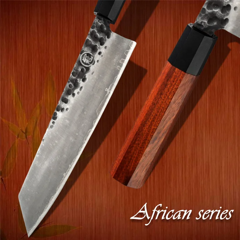  9 Inch Handmade Chef's Knife 3 Layers AUS-10 Japanese Steel Kiritsuke Kitchen Knife Slicing Fish Me - 4000278265174