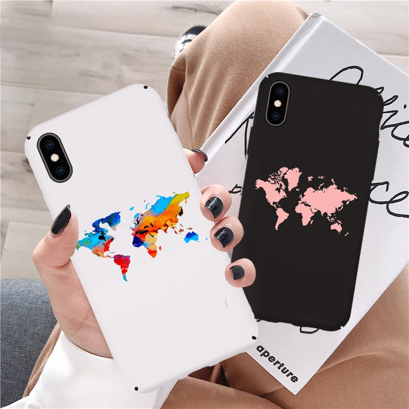 Чехол для iPhone 11 Pro XS MAX X XR 7 8 6 6s Plus черный белый жесткий чехол телефона из