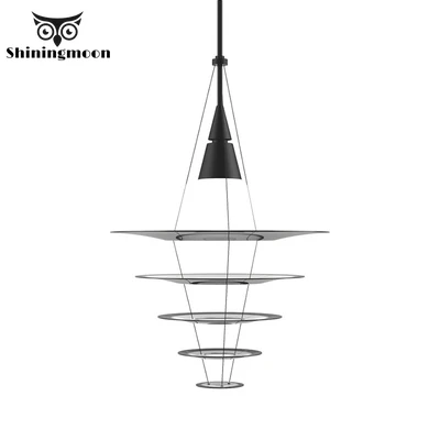 Постсовременный подвесной светильник s креативный Серебряный кухонный подвесной светильник из сплава для гостиной спальни художественный Декор Подвесная лампа