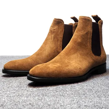 

Mens Boots Men Chelsea Boots Ankle Boots Plus Velvet High-top Boots Outdoor Walking Shoes Wear Resistant Casual Shoes L2
