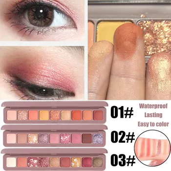 

2019 MIFEISI 9 Color Waterproof Eye Shadow Plate Powder Matt Eyeshadow Cosmetic Makeup eyeshadow palette makeup 1216