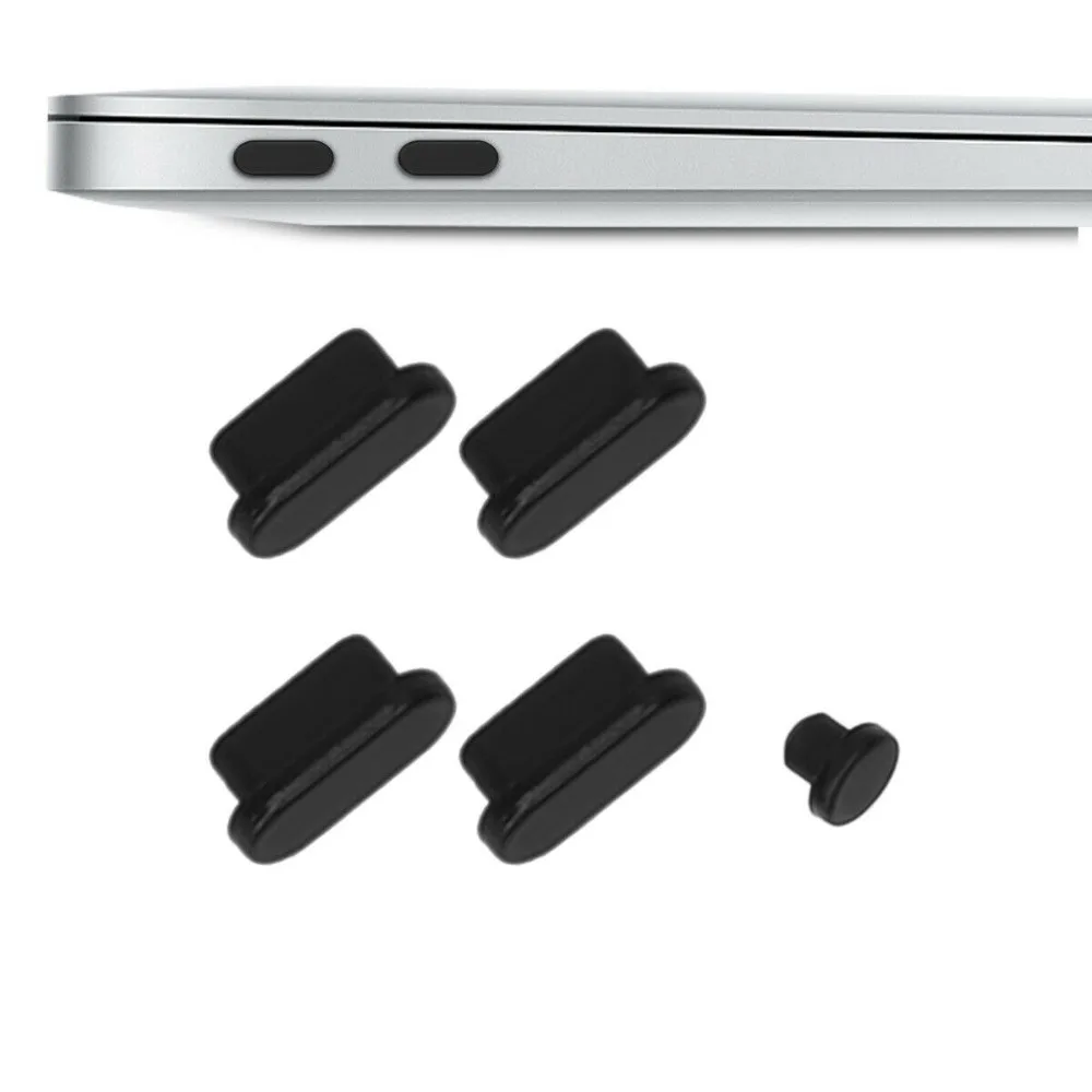 

1set Silicone Protection Data Port Anti Dustproof Plugs For MacBook Air 13 A1932 Touch Bar 13&15 Dust Plug Stopper Cover Set