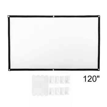 

Portable Foldable Movie Projector Screen 16:9 Projection HD Home Theater Screen for Party Meeting Public Display