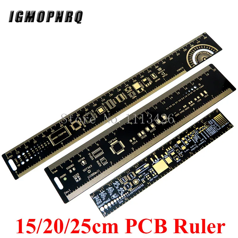 15cm 20cm 25cm Multifunctional PCB Ruler Measuring Tool Resistor Capacitor Chip IC SMD Diode Transistor Package 180 Degrees|Integrated Circuits| - AliExpress