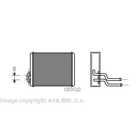 Радиатор Отопителя Volvo 400/460/480 1.6-2.0/1.9td 88-96 Ava Voa6084 Ava арт. VOA6084