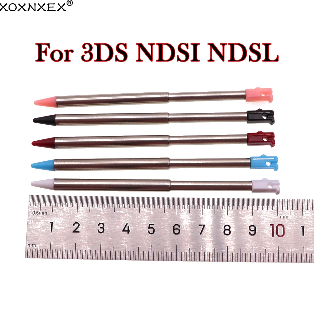 10pcs Retractable Metal Touch Screen Stylus Pen Set For Nintend 3DS For Nintend NDSi NDSL Gaming Accessory