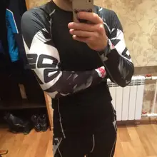 Мужской спортивный набор для бега из полиэстера с длинным рукавом+ длинный набор