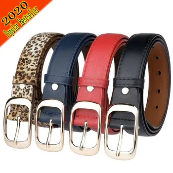 

2020 Women's Girl PU Leather Fashion Retro Belt 2.8X110cm High Quality Sell Well Ladies Metal Double Buckle New Belt With Jeans