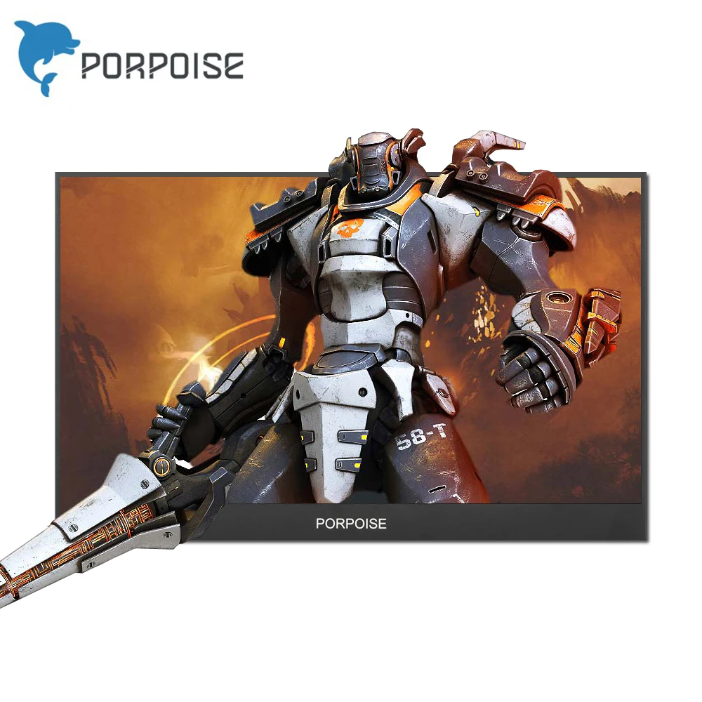 Портативный монитор PORPOISE 1080P HDR IPS USB Type C HDMI для ноутбука телефона XBOX PS4