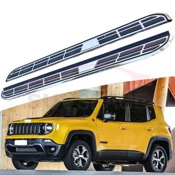 شراءالجانب خطوة يناسب ل Jeep Renegade 2015-2019 تشغيل مجلس Nerf بار 2 قطعة اليسار الأيمن الألومنيوم الجانب خطوة الجانب دواسة