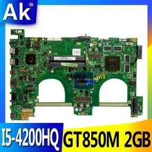 N550JK материнская плата для ноутбука ASUS N550jv N550JK N550J N550JX I5-4200HQ GT850M GPU материнская плата тесты ok