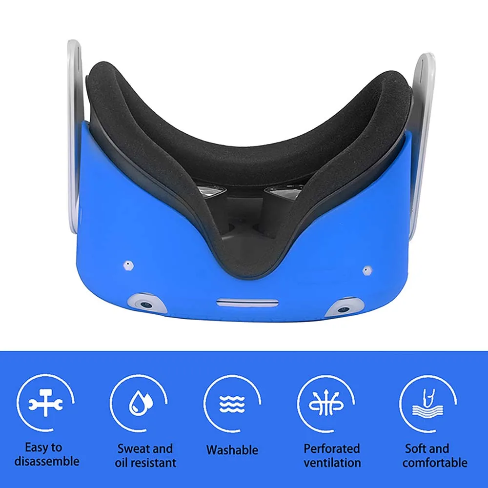 Silicone Sleeve Protective Case Skin Protective Cover Shell Housing for Oculus Quest 2 VR Accessories