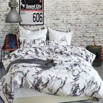 

NS marble Printed bedding sets Quilt/Duvet/Comforter cover Bedroom 3pcs holiday Gift all size