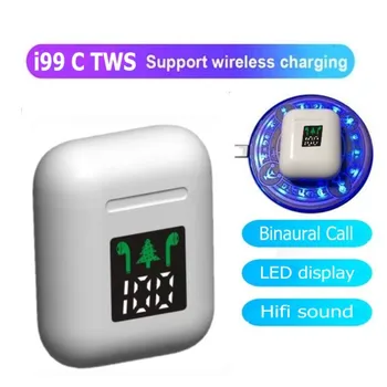 

2019 new i99 tws 1:1 Earphone Earbuds i99 Wireless Charging Bluetooth Headset With Led Display pk H1 Chip i80 i20 i500 i9000 tws