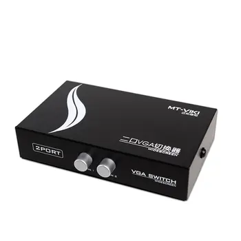 

2 Ports Switcher Splitter 2 Ways VGA Video Switch Adapter Converter Box for PC Monitor Accessorie MT-15-2CF