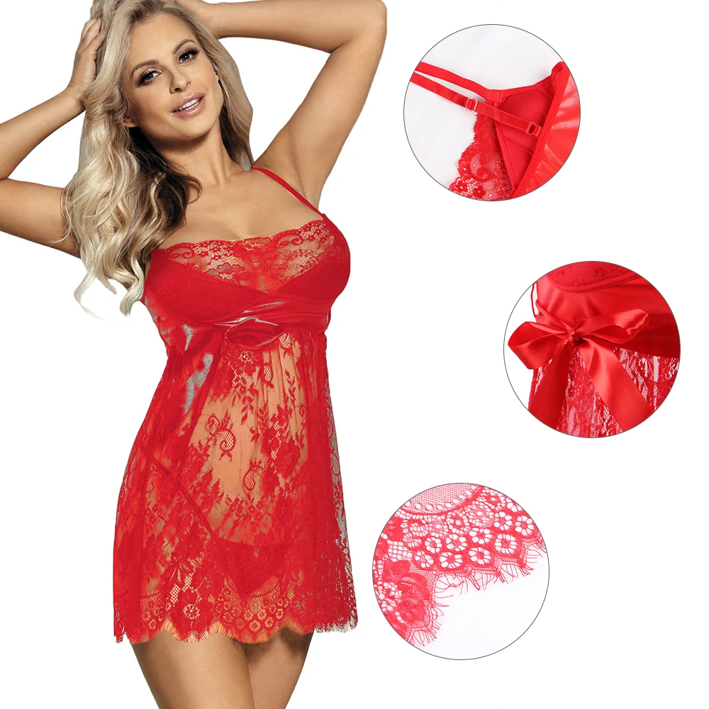 Comeonlover 7XL Платье + g стринги ремень женское черное кружевное цветочное белье RE80456| |