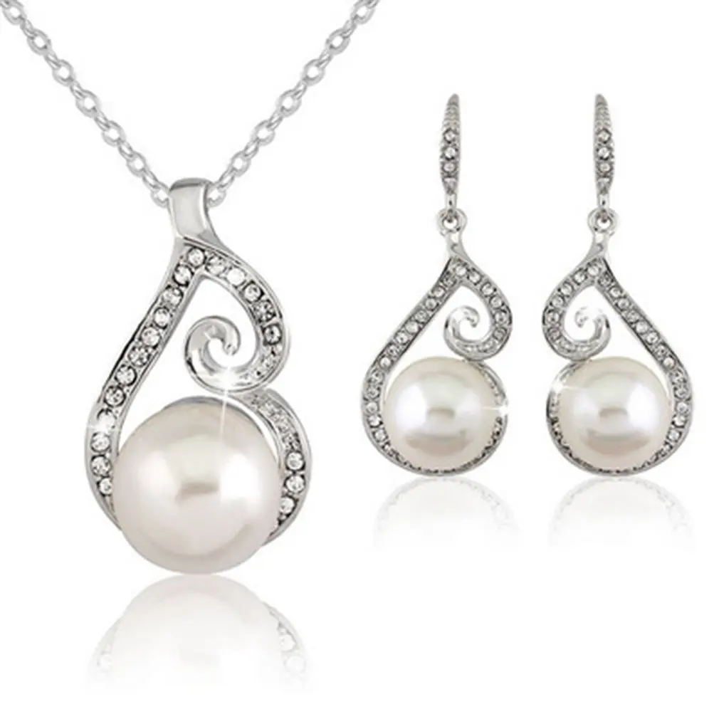 

Pearl Necklace Earring Set 0500
