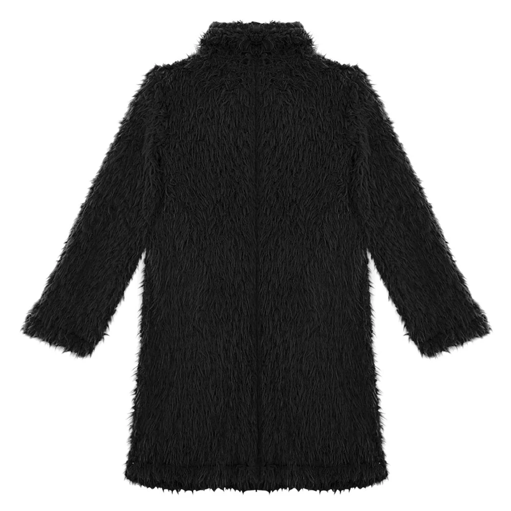 Женская осенне-зимняя куртка-кардиган с длинными рукавами, приталенное длинное флисовое однотонное пальто из мягкой шерсти