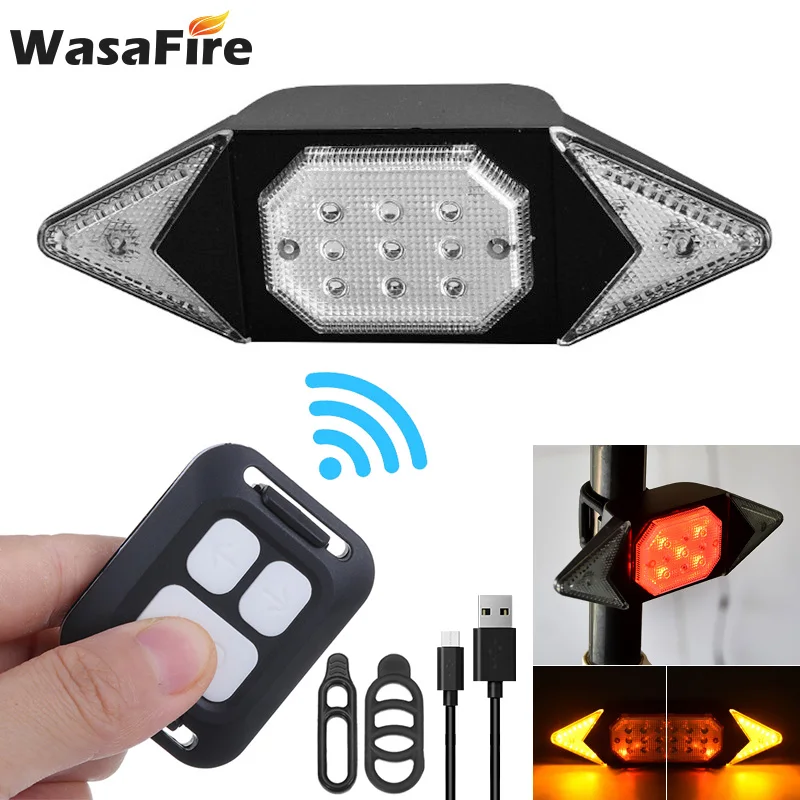 Bicycle Rear Lights Rechargeable Bike Tail Light LED Warning Safety Smart Lamp