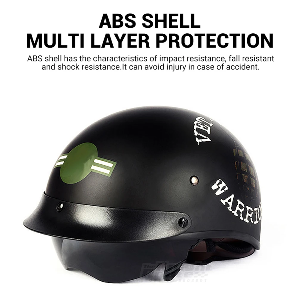 New Motorcycle Helmet Open Face Retro Unisex Half Helmet Motorbike Helmet Motorcycle Racing Helmet Casco Moto Capac Size M-XXL