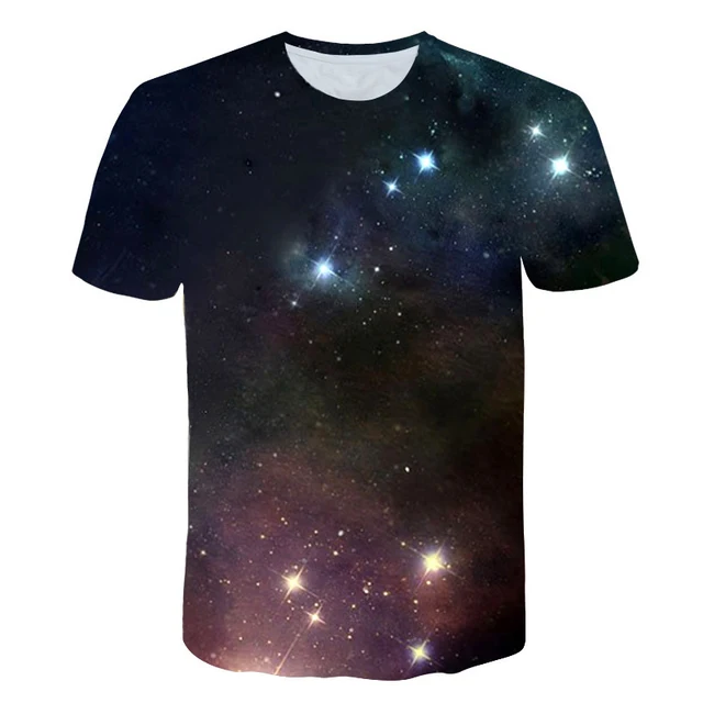 Galaxy T shirt boy/girls Universe Space T Shirt Hip Hop Tee 3d Print T shirt Cool kids Clothing 2020 Summer Hiphop Clothes