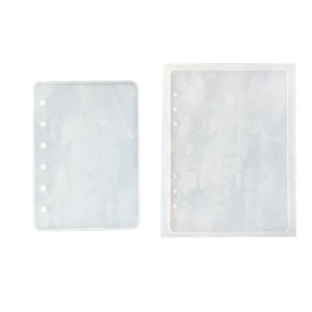 

2 Pcs Notebook Shape Silicone Mold DIY Resin Book Mold Crystal Epoxy Silicome Mold Transparent Book Silicone Mold(A7&A5)