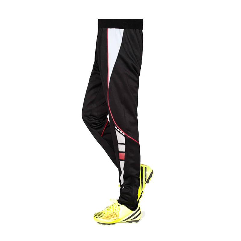 Мужские футбольные тренировочные спортивные брюки для занятий на улице, бега, фитнеса, Полиэстеровые брюки с карманом на молнии, штаны для бега - Цвет: Белый