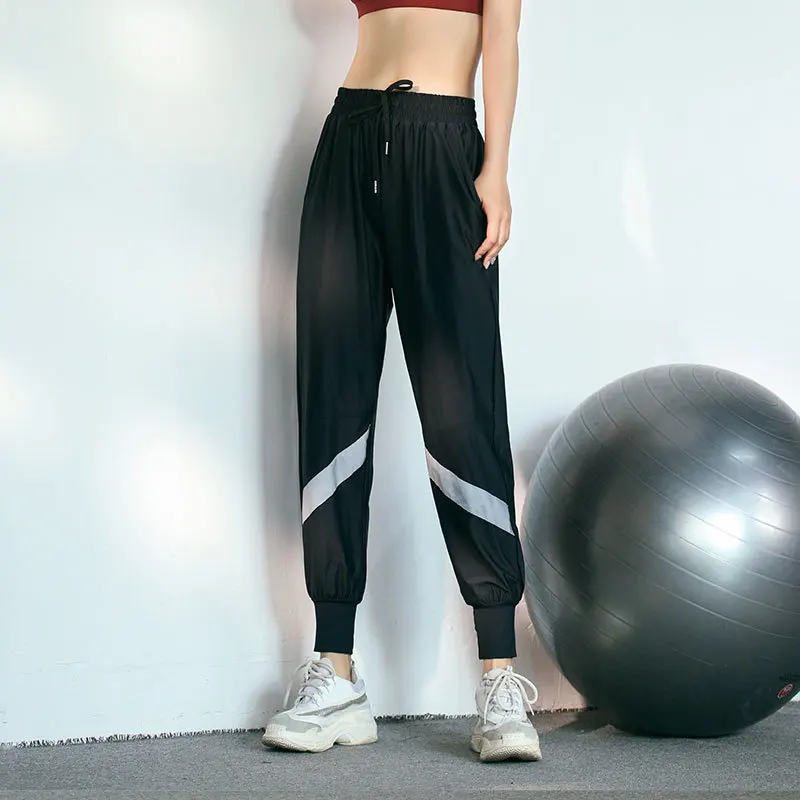 Beam Foot Closed Autumn High Waist Was Thin and Quick-drying Running Fitness Yoga Loose Sports Pants Women