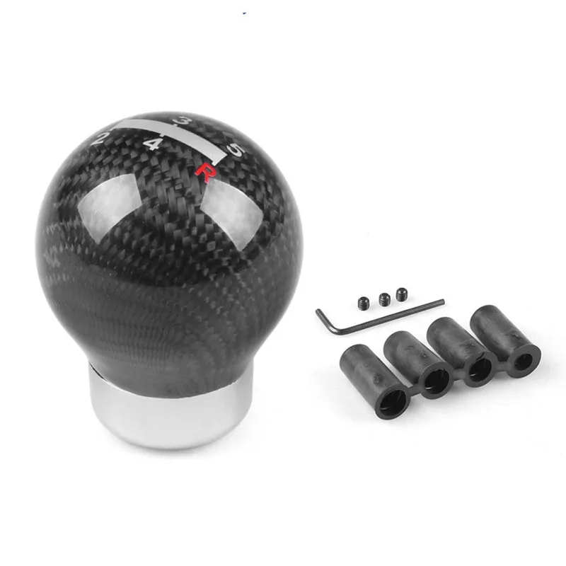 

YEAHGOOD Carbon Shift Knob For Manual/Automatic Car Real Carbon Fiber Ball Gear Shift Shifter Knob Head YG002
