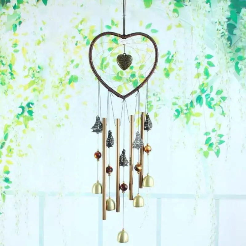 Dreamcatcher Wind Chimes Metal Tube Pipe Bell Wind Chimes Hanging Pendant Door Home Decoration Ornaments Craft Gifts