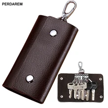 Мужская кожаная сумка для ключей wo Мужская простая маленькая сумка мини Большая вместительная домашняя многофункциональная модная сумка для ключей
