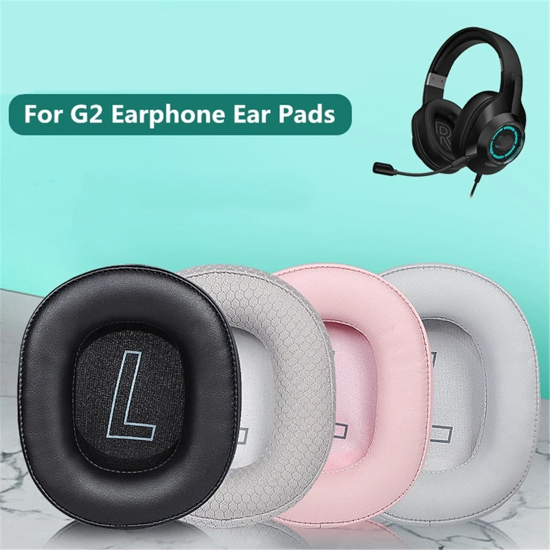 

Sponge Leather/Cloth Mesh Headbeam Earpad Compatible withEdifier G2 Headset Earmuffs Memory Foam Covers Headphone Ear Pads