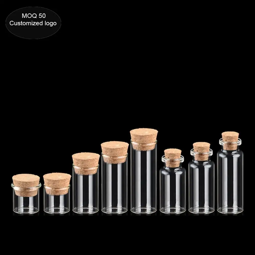 50pcs/lot diameter 24mm 5ml 10ml 12ml 13ml 15ml Flat bottom Glass Test Tube with cork stoppers for kinds of Laboratory glassware | Красота и