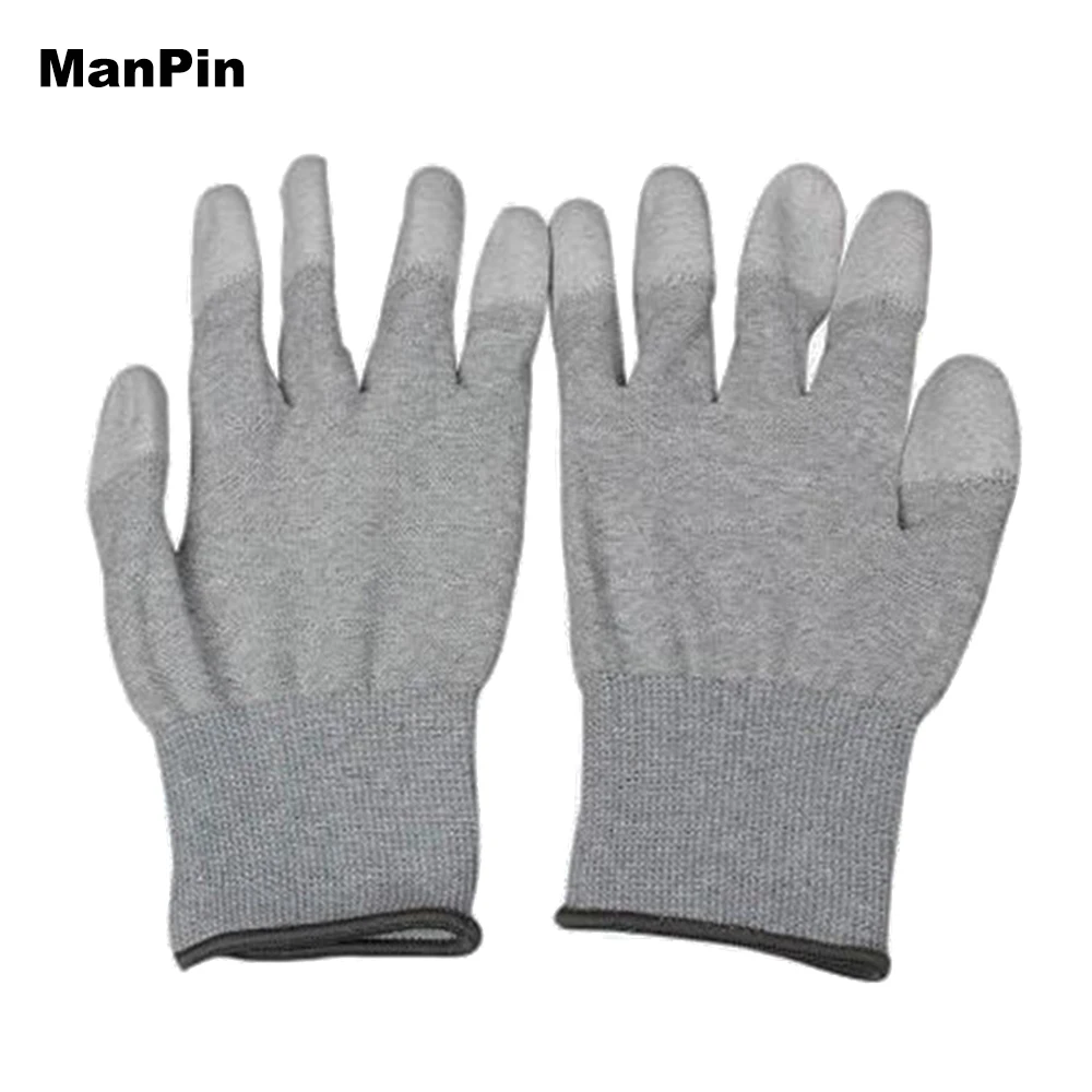 

Anti Static ESD Electronic Working Carbon Fiber Gloves PU Painted Finger Hand Protective Tablets Mobile Phone Repair Fix Tools