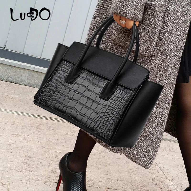 

LUCDO 2020 NEW Designer Luxury Handbags Fashion Crocodile Pattern Women Bags Famous Brands Shoulder Messenger Crossbody Bag