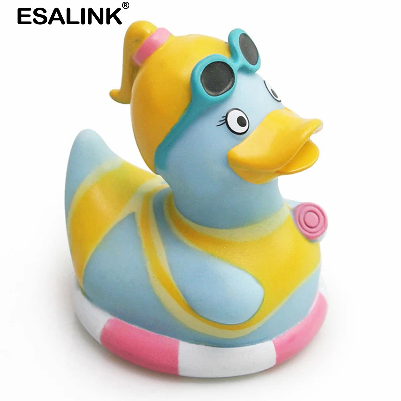 Резиновая утка ESALINK новинка очки хвост Детская Игрушки для ванны детская игрушка
