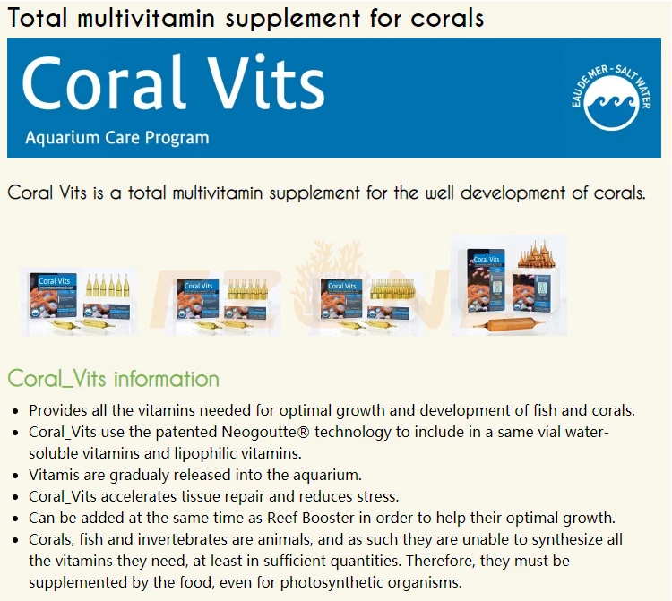Оригинальные PRODIBIO био коралловые Виты для общего количества мультивитаминных добавок для кораллов