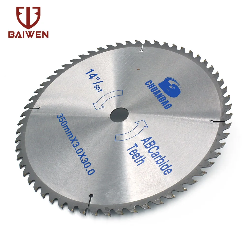 14 inch Circular Saw Blade Carbide Alloy Cutting Disc woodworking For Aluminum and Non Ferrous Metal Wood 60/80T/100T/120T