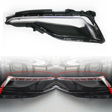 LED Fog Light Cover For Hyundai Sonata 2015 2016 Fog Lamp Shell Vent Car Front Bumper Grille Driving Lamp Cover