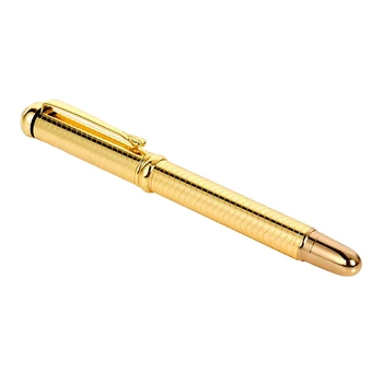 

LUOSHI 765 Gold Plated Carved Medium Nib Fountain Pen (Waved)