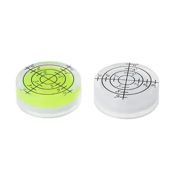 

2pcs 32*12mm Round Bubble Level White Green Bullseye Spirit Level Measuring Tool