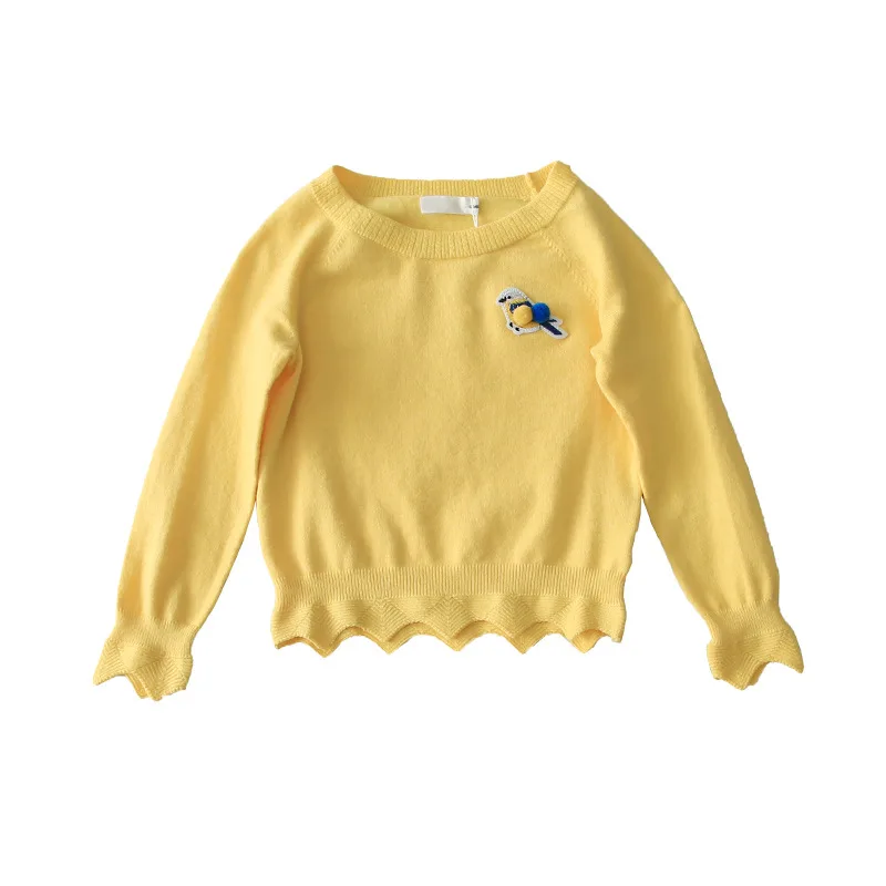 

A Generation of Girls Baby Embroidered Applique Princess Flounced Sweater Sweater Entity