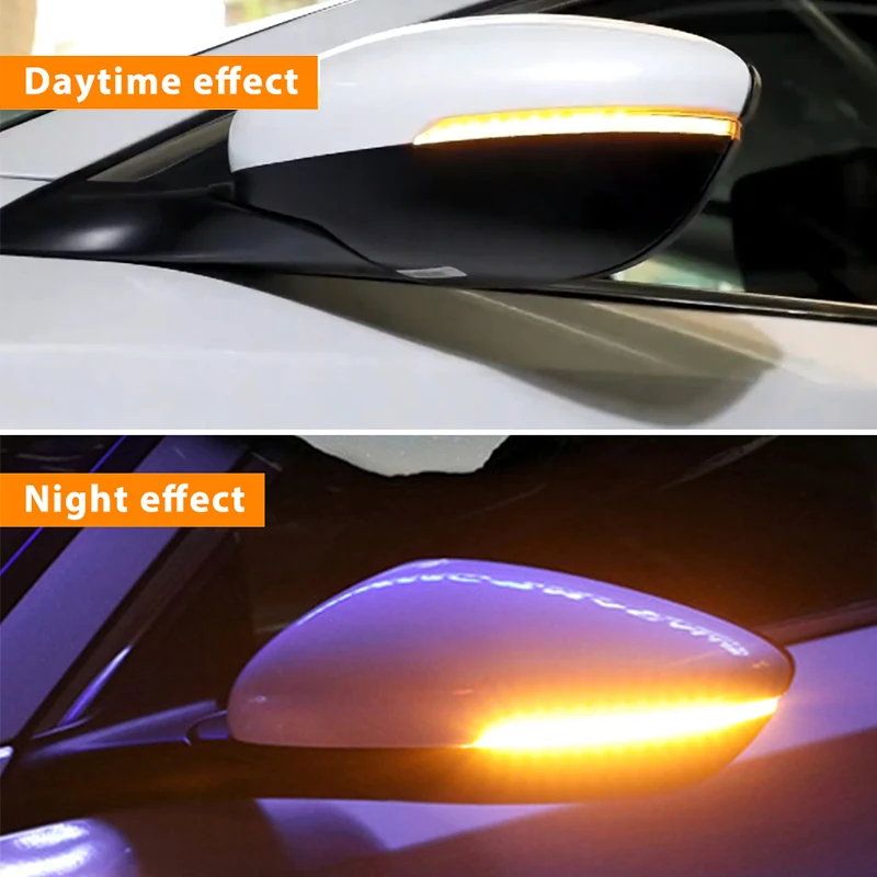 

2Pcs Rear Mirrors Flexible Flowing Stop Turn Signal Light View Dynamic Car Strip Light led voiture 15/18/28CM 0.5/0.6/0.9Inch