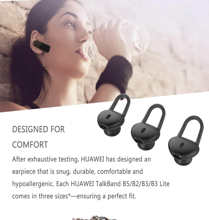 Силиконовый чехол в ухо для HUAWEI TalkBand B5/B2/B3 Lite Bluetooth наушники амбушюры силиконовые сменные вставные наушники амбушюры